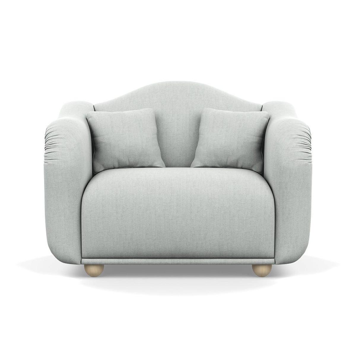 Heal's Tetbury Loveseat Broad Weave Tin Natural Beech Feet – image 2