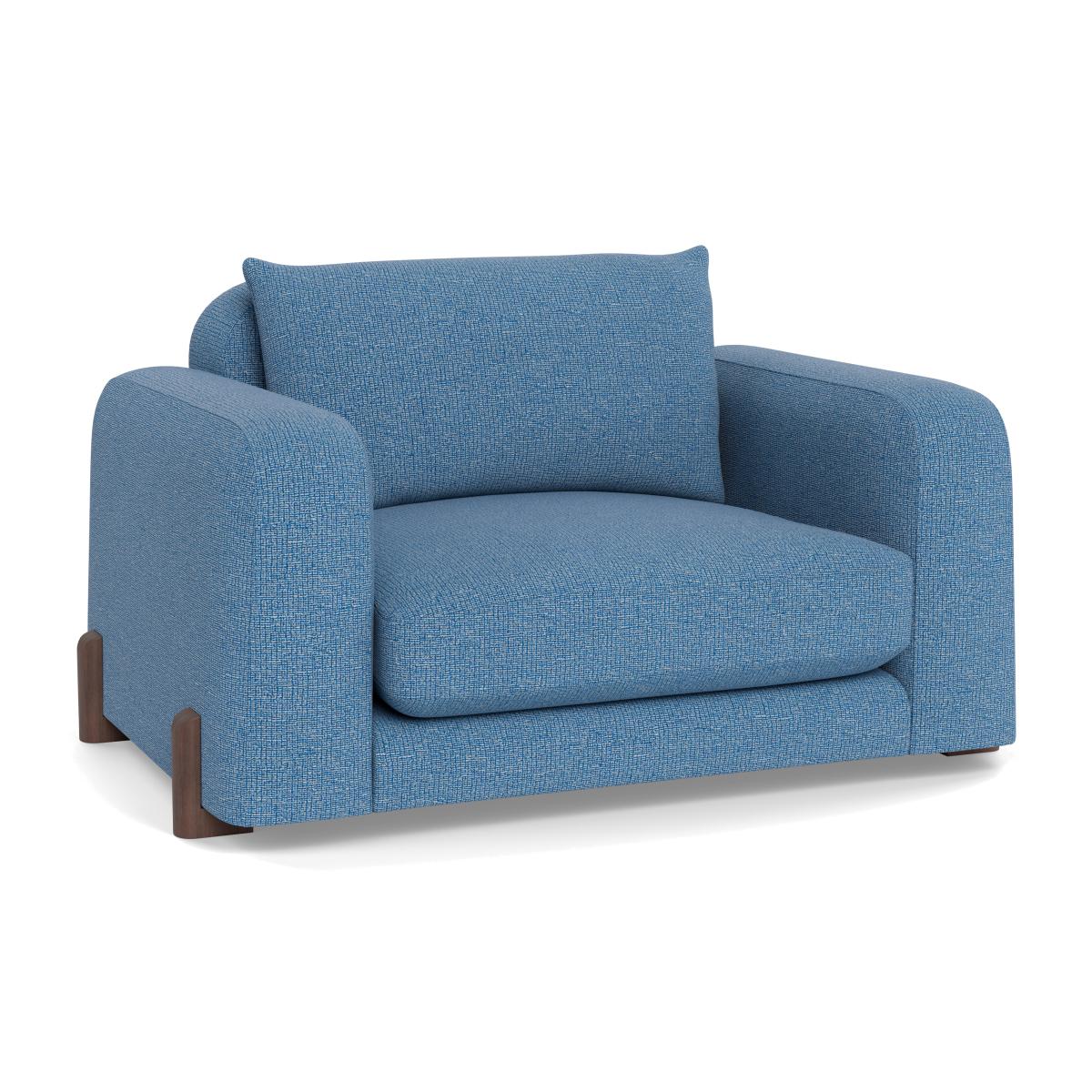 Heal's Nuvola Loveseat Tejo Recycled Cobalt Natural Oak Feet – image 1