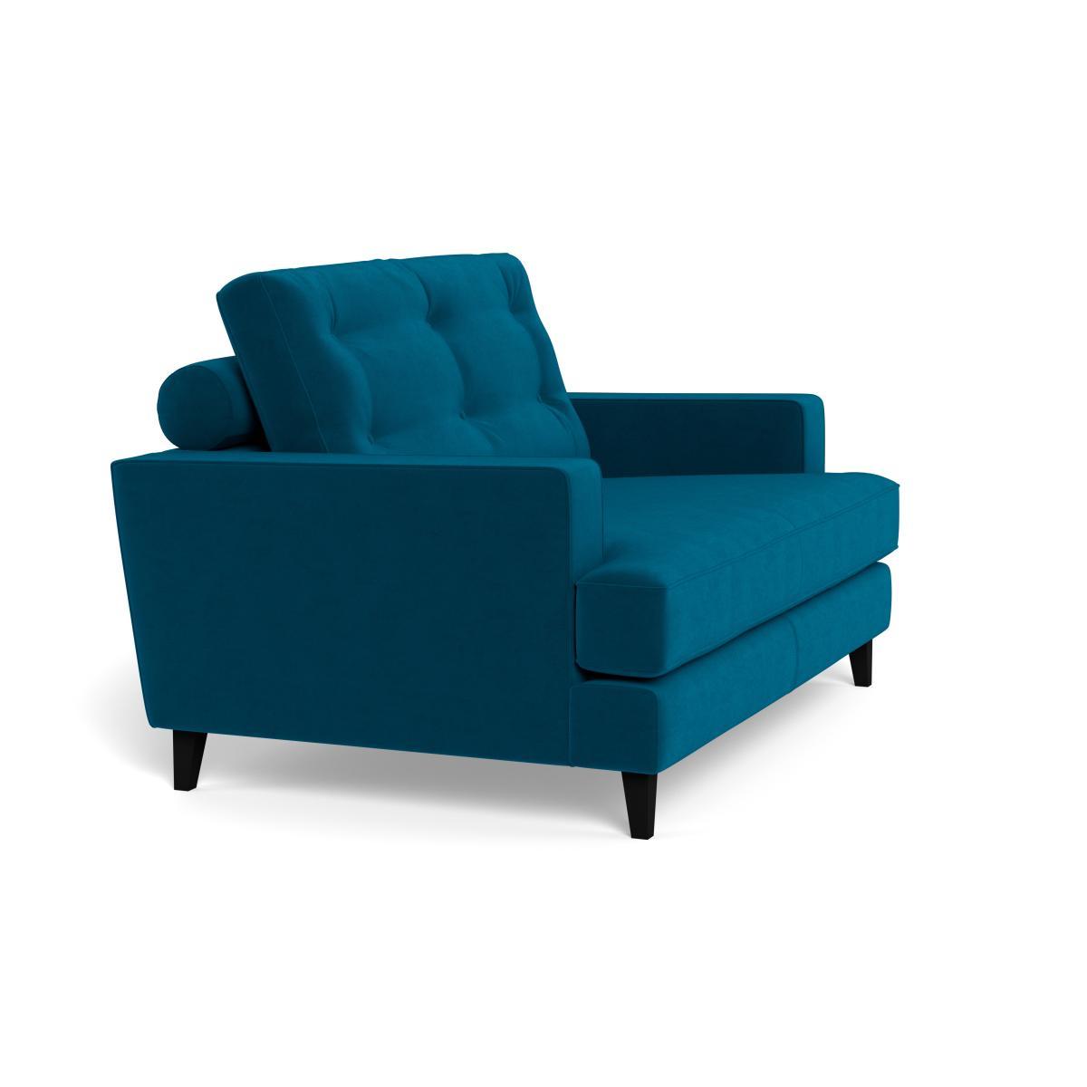 Heal's Mistral Loveseat Velvet Teal Black Feet - Heal's UK Furniture – image 2