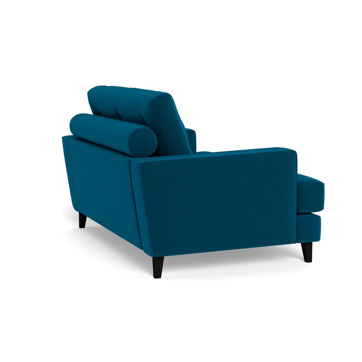 Heal's Mistral Loveseat Velvet Teal Black Feet - Heal's UK Furniture – image 4