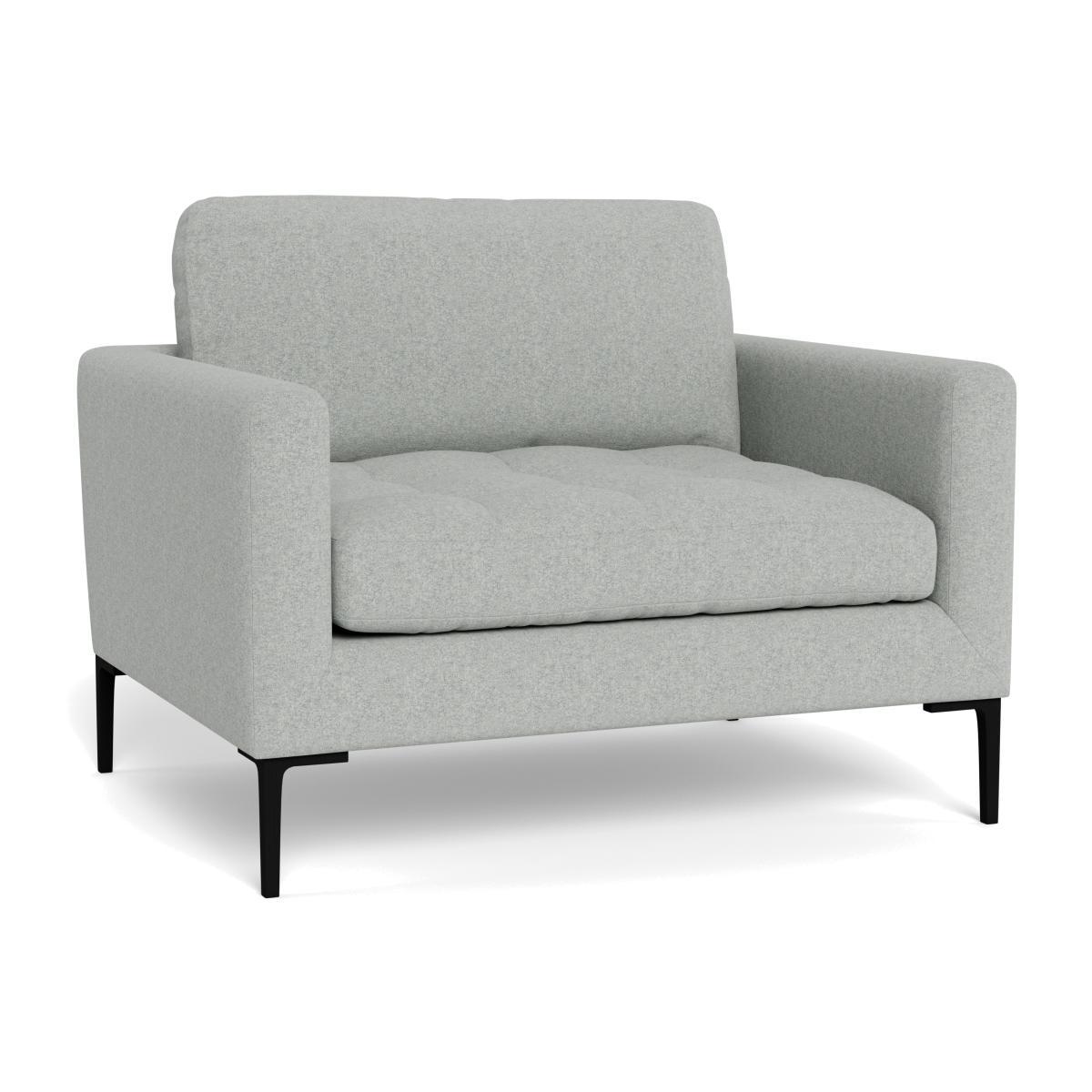 Heal's Eton Loveseat Melton Wool Limestone Brass Feet - Heal's UK Furniture – image 1