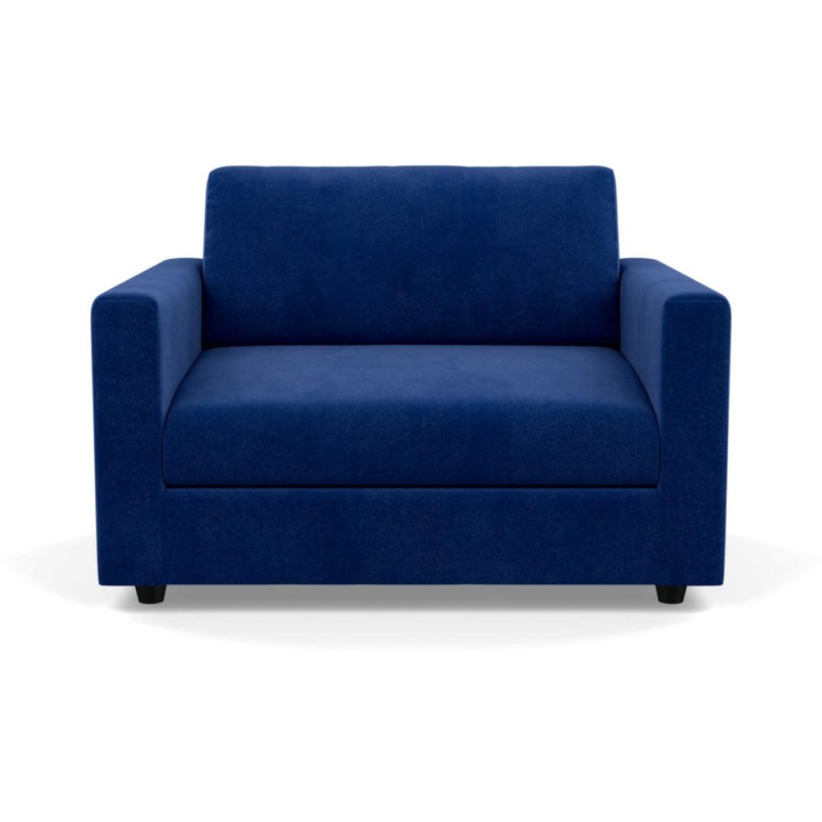 Heal's Nimbus II Loveseat Smart Luxe Velvet Azure Black Feet – image 2