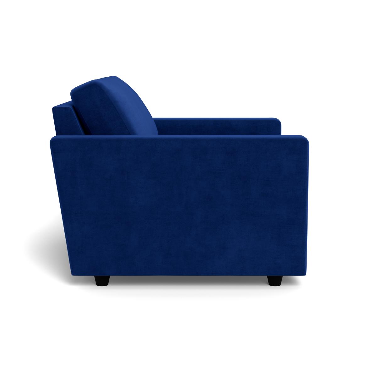 Heal's Nimbus II Loveseat Smart Luxe Velvet Azure Black Feet – image 4
