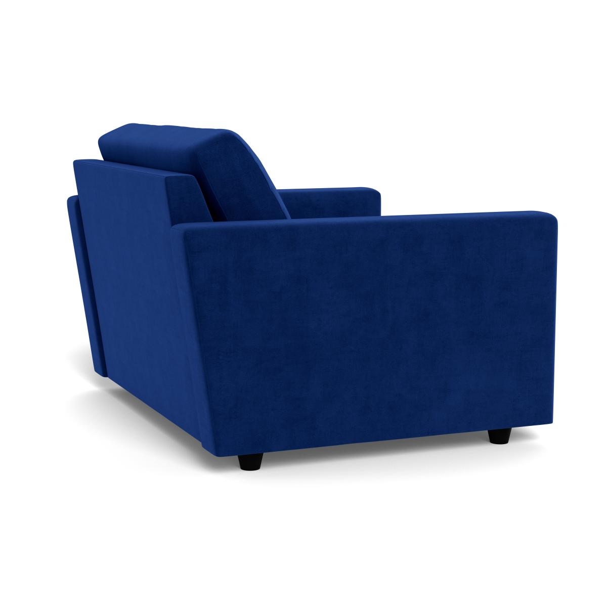 Heal's Nimbus II Loveseat Smart Luxe Velvet Azure Black Feet – image 5