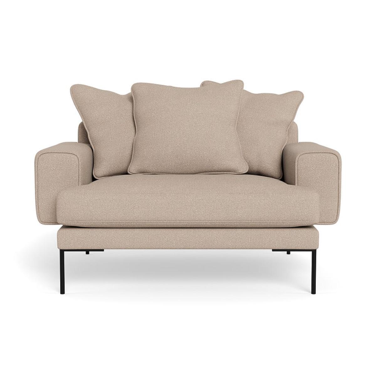 Heal's Torrington Loveseat Linen Shadow Black Feet – image 2