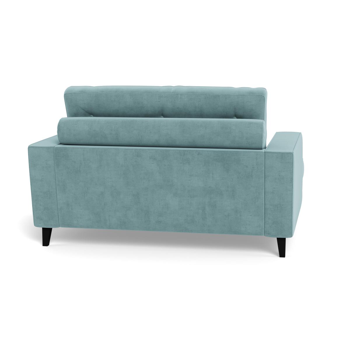 Heal's Mistral Loveseat Smart Luxe Velvet Mineral Blue Natural Feet – image 6