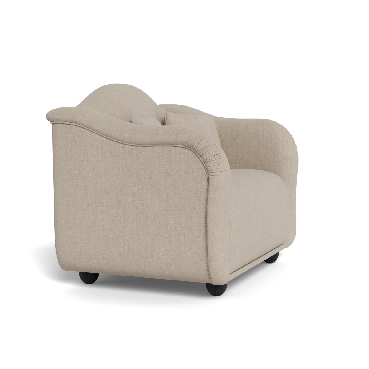Heal's Tetbury Loveseat Broad Weave Putty Walnut Stained Beech Feet – image 3