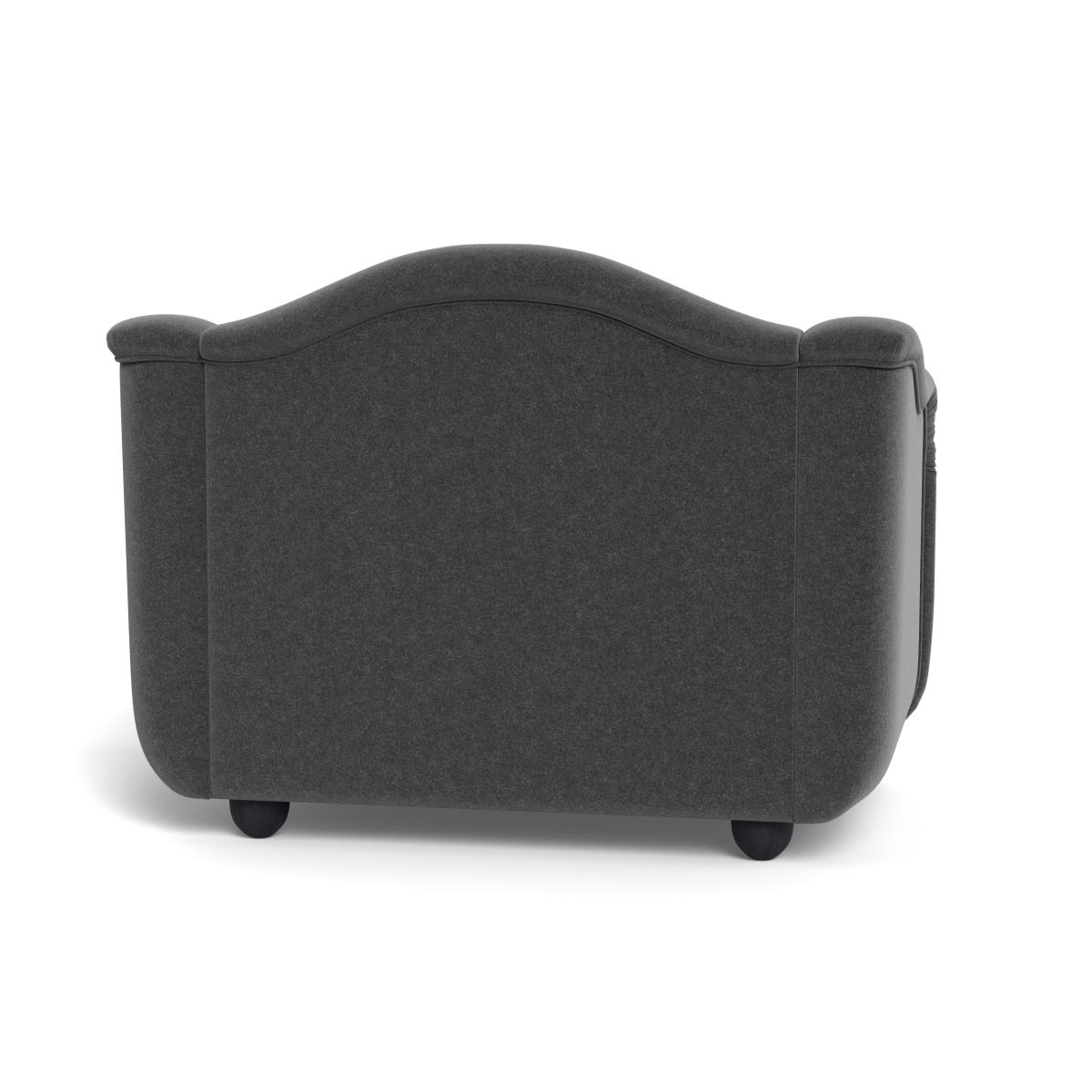 Heal's Tetbury Loveseat Melton Wool Granite Black Beech Feet – image 6