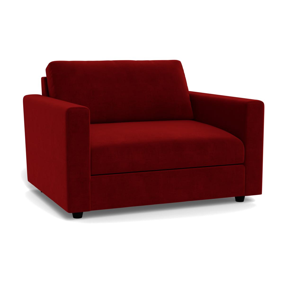 Heal's Nimbus II Loveseat Smart Luxe Velvet Mulberry Black Feet – image 1
