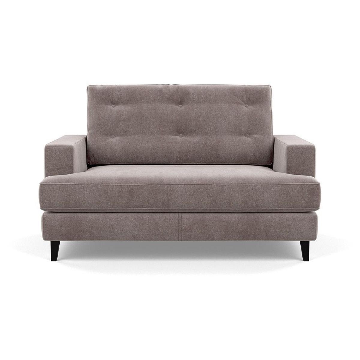 Heal's Mistral Loveseat Velvet Platinum Black Feet - Heal's UK Furniture – image 12