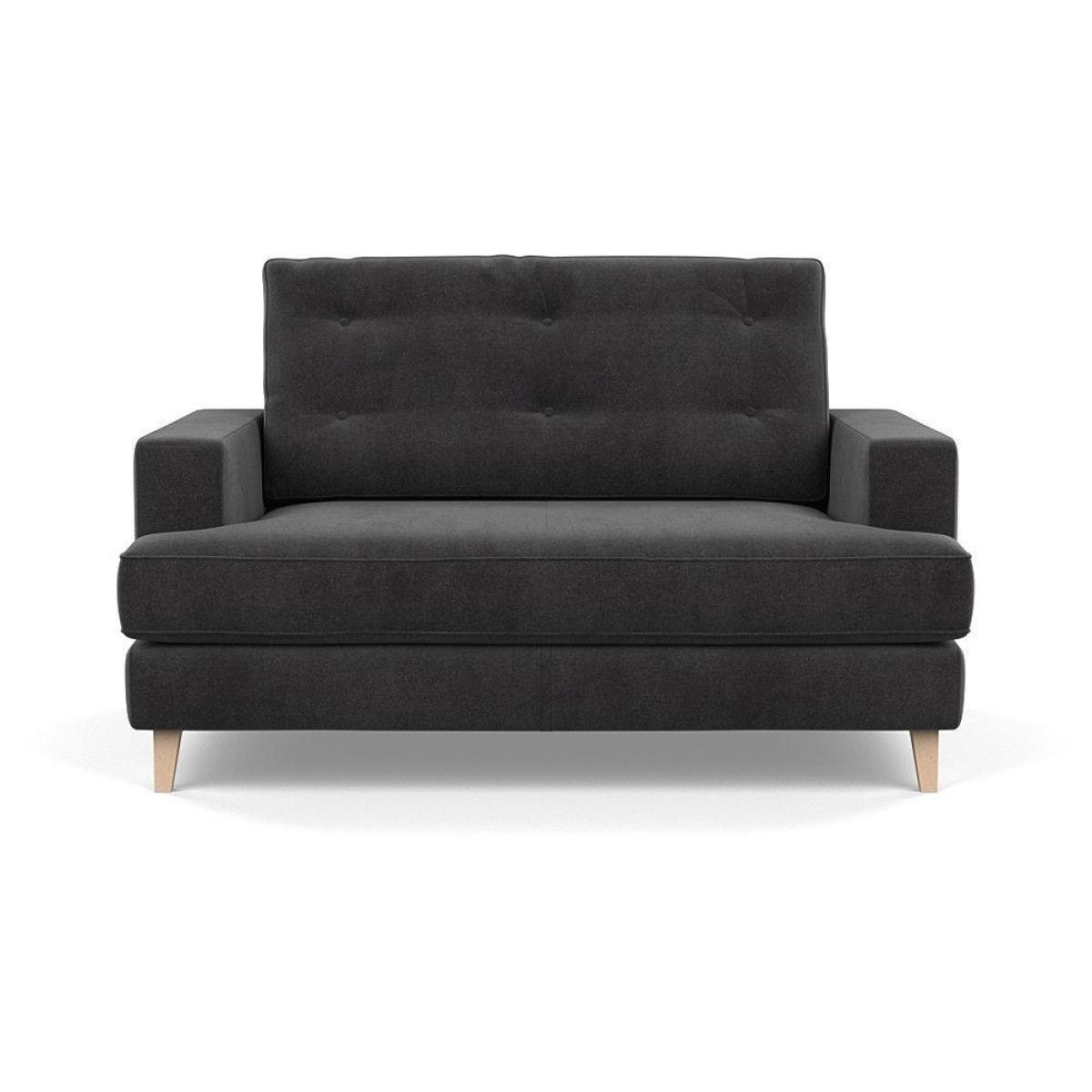 Heal's Mistral Loveseat Velvet Platinum Black Feet - Heal's UK Furniture – image 24