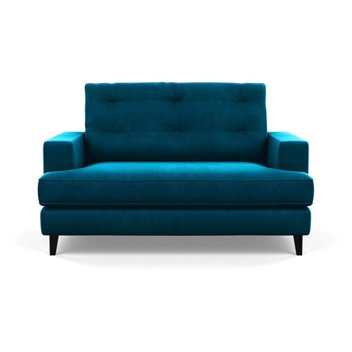 Heal's Mistral Loveseat Velvet Platinum Black Feet - Heal's UK Furniture – image 67
