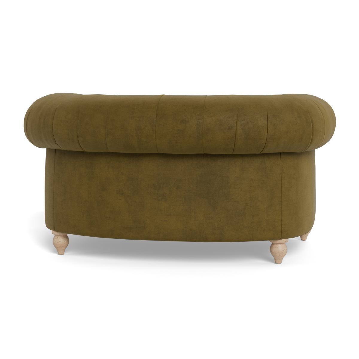 Heal's Fitzrovia Loveseat Smart Luxe Velvet Peridot Stained Oak Feet – image 6