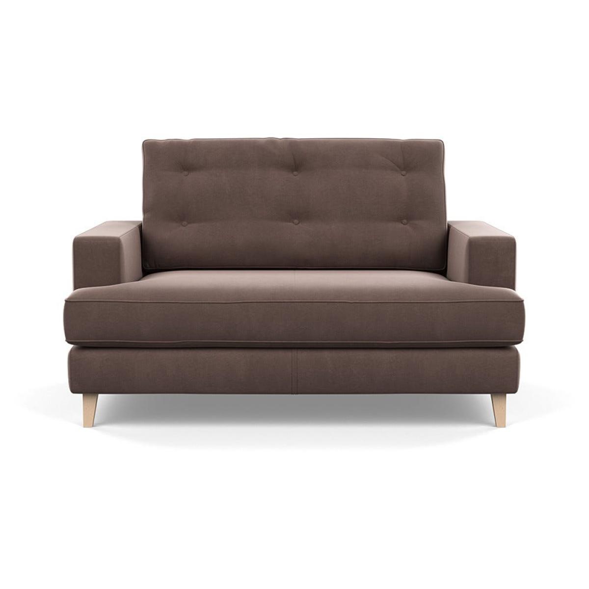 Heal's Mistral Loveseat Smart Velvet Mouse Natural Feet – image 2