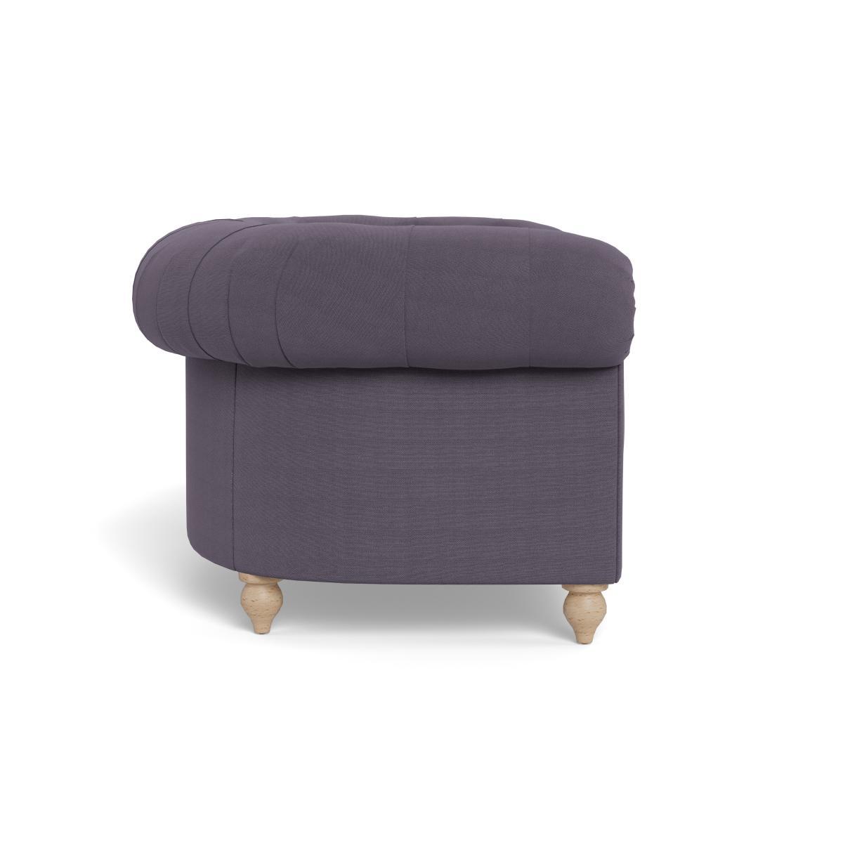 Heal's Fitzrovia Loveseat Linen Shadow Chestnut Stain Feet - Heal's UK Bedroom Furniture – image 3