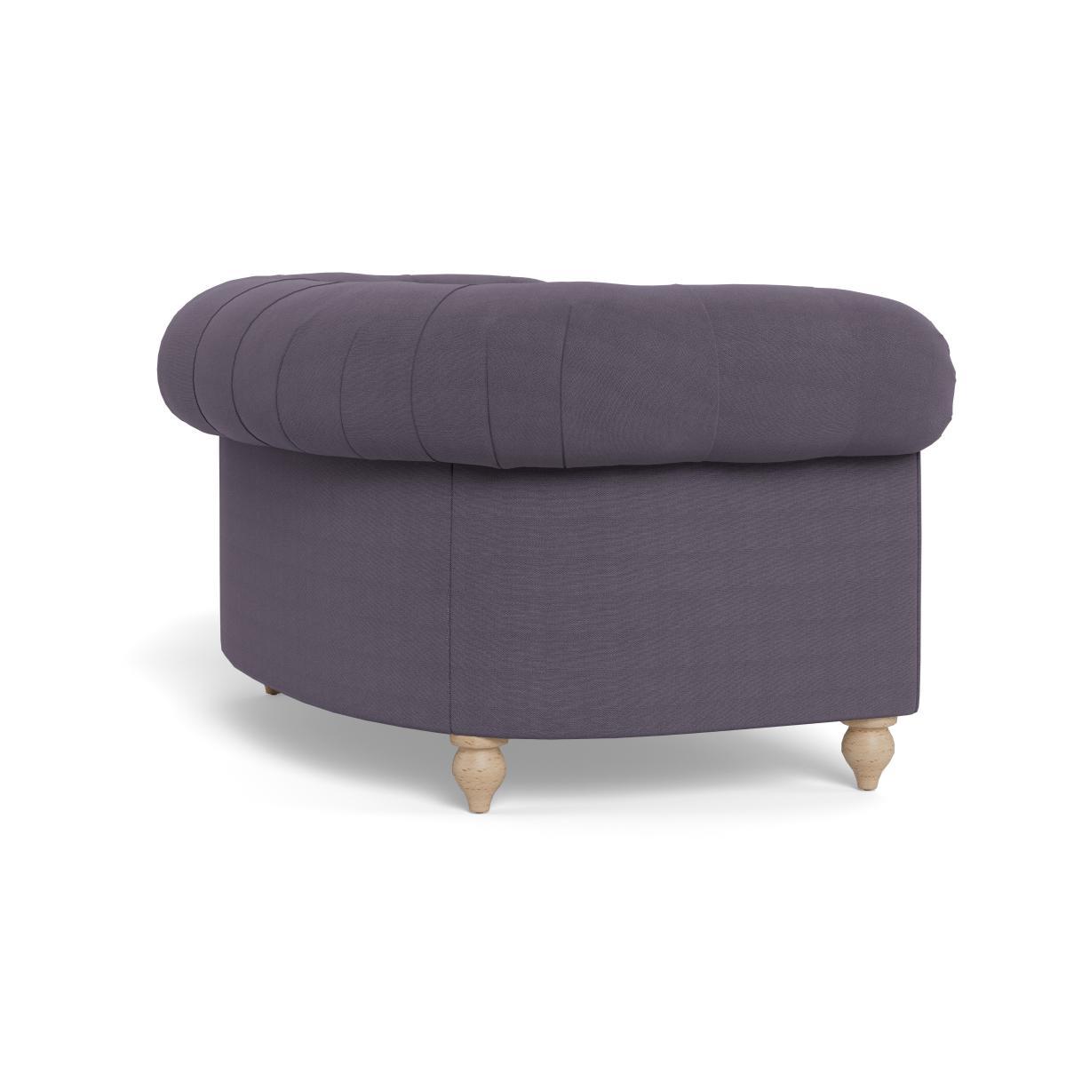 Heal's Fitzrovia Loveseat Linen Shadow Chestnut Stain Feet - Heal's UK Bedroom Furniture – image 4