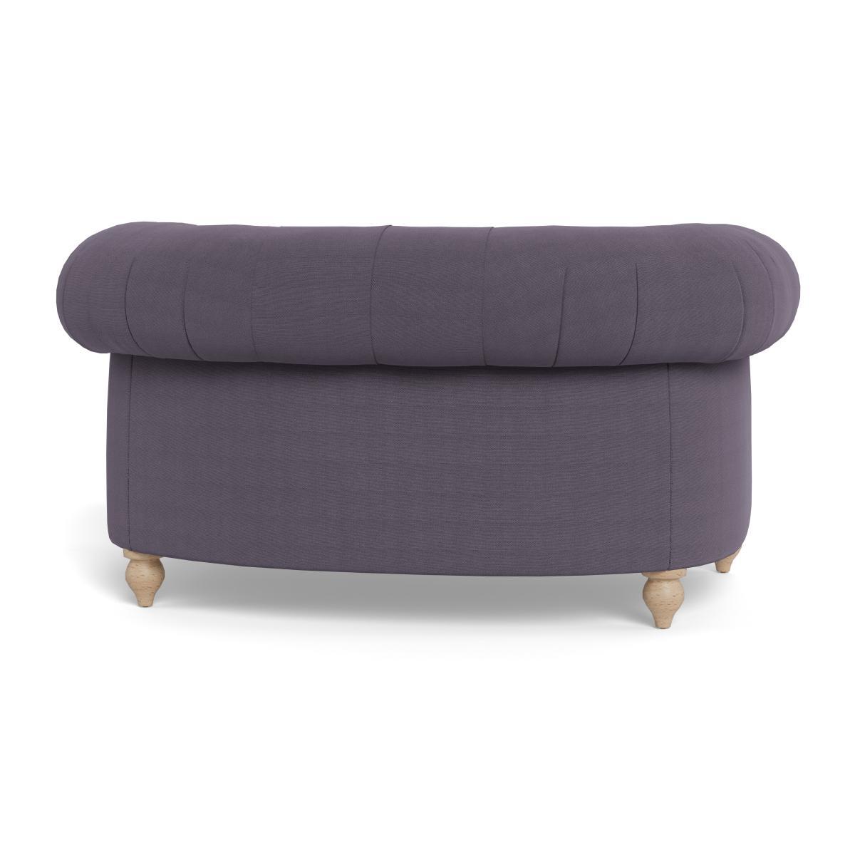 Heal's Fitzrovia Loveseat Linen Shadow Chestnut Stain Feet - Heal's UK Bedroom Furniture – image 5