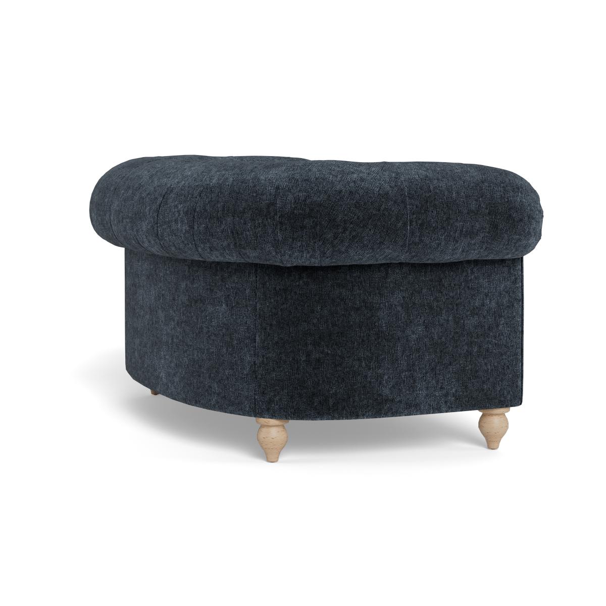 Heal's Fitzrovia Loveseat Boucle Velvet Space Black Feet – image 4