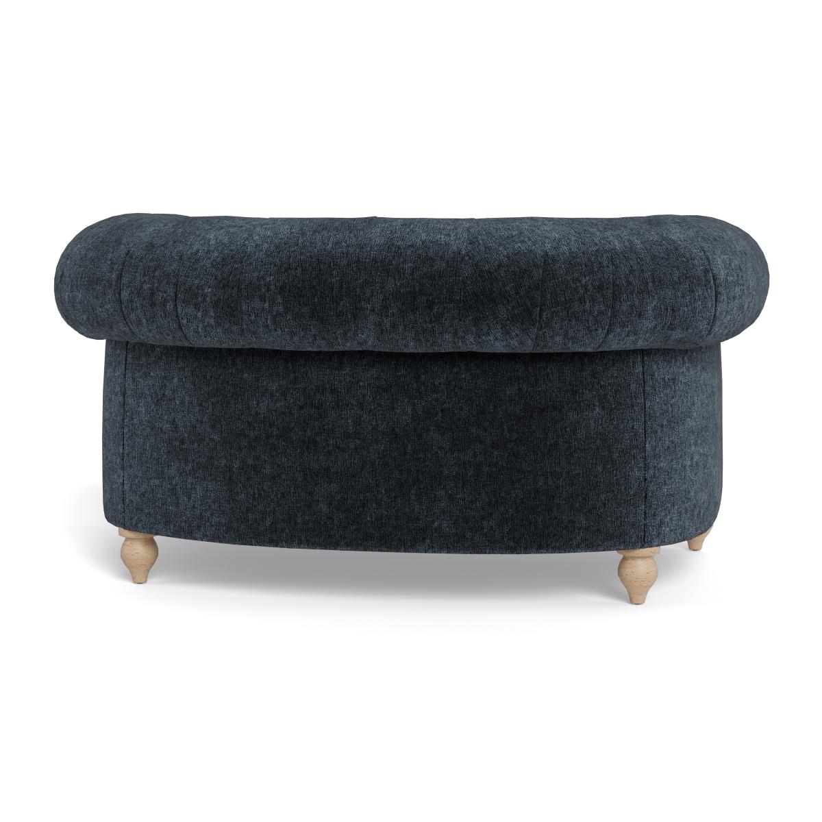 Heal's Fitzrovia Loveseat Boucle Velvet Space Black Feet – image 5