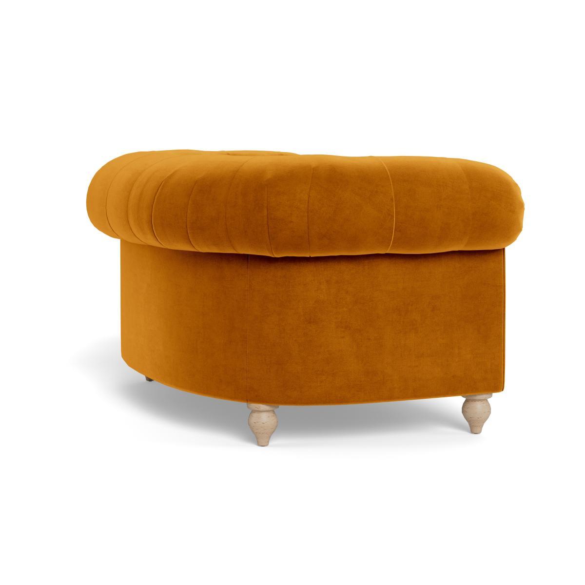 Heal's Fitzrovia Loveseat Smart Luxe Velvet Cognac Black Feet - Heal's UK Furniture – image 4