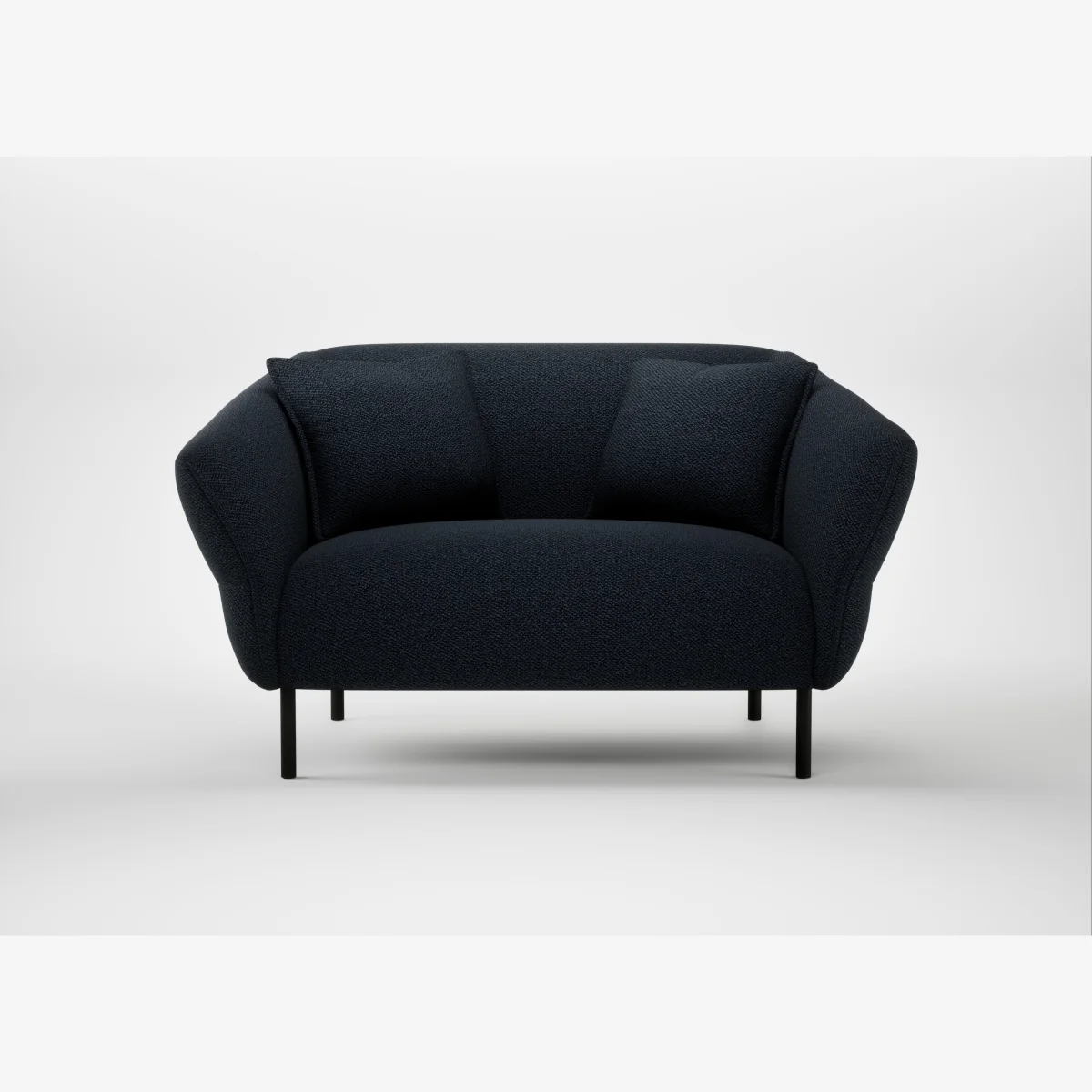 Heal's Alto Loveseat Loop Twill Midnight Black Feet – image 1