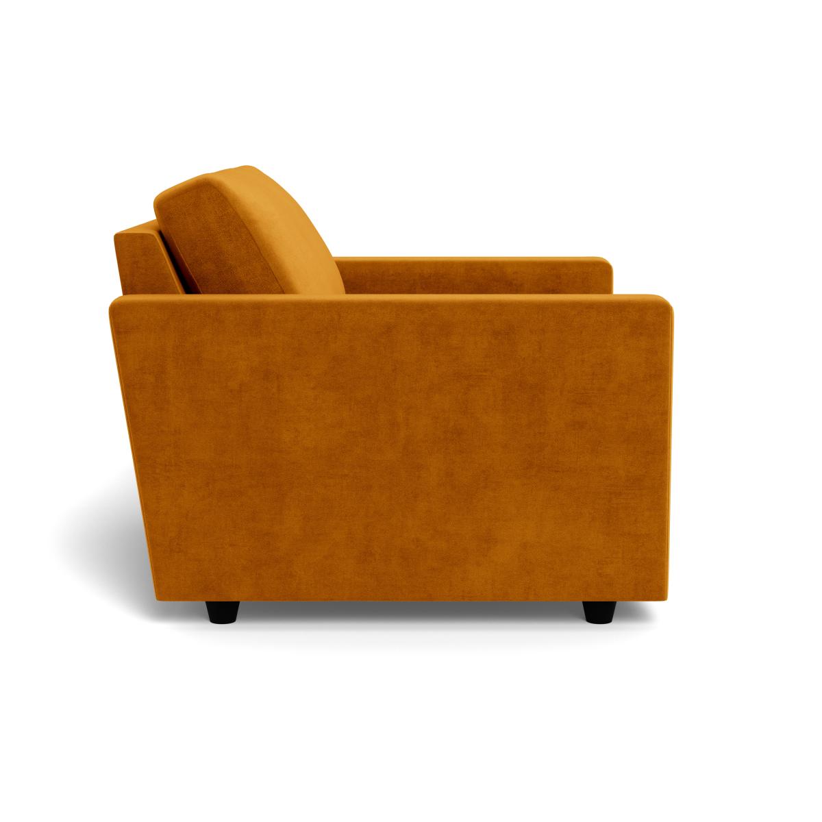 Heal's Nimbus II Loveseat Smart Luxe Velvet Cognac Black Feet – image 4
