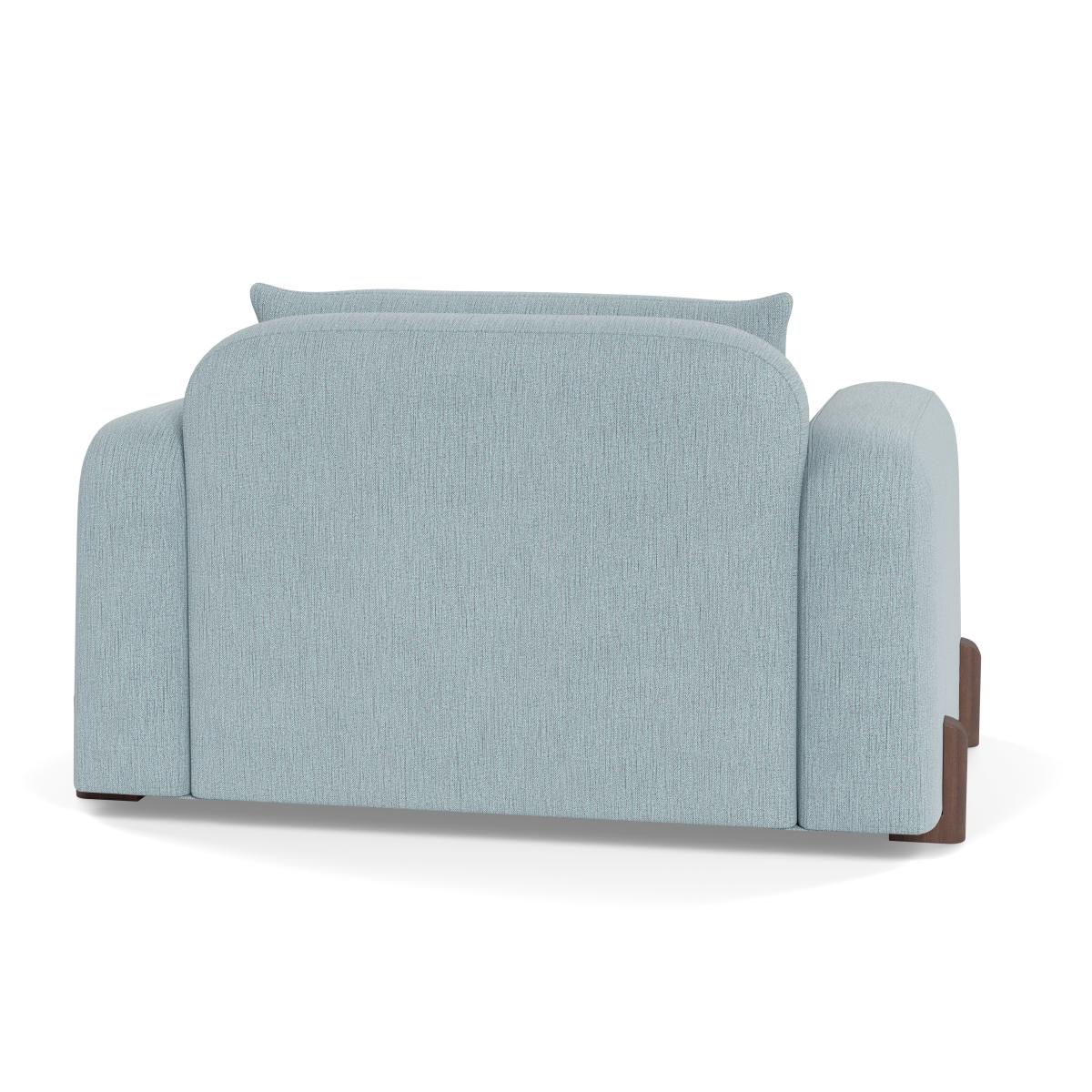 Heal's Nuvola Loveseat Smart Linen Duck Egg Walnut Stained Feet – image 5