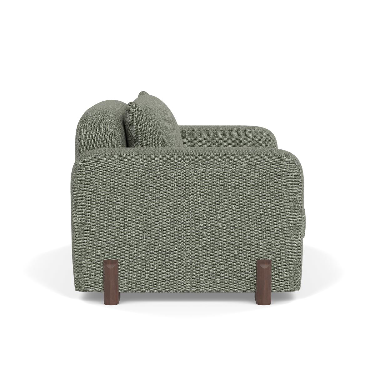 Heal's Nuvola Loveseat Boucle Tweed Lapis Natural Oak Feet – image 3