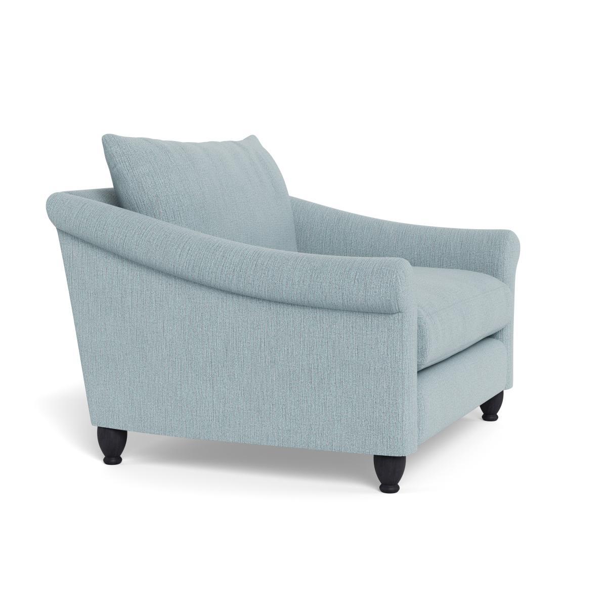 Heal's Devon Loveseat Smart Linen Mix Duck Egg Black Stain Beech Feet - Heal's UK Furniture – image 2