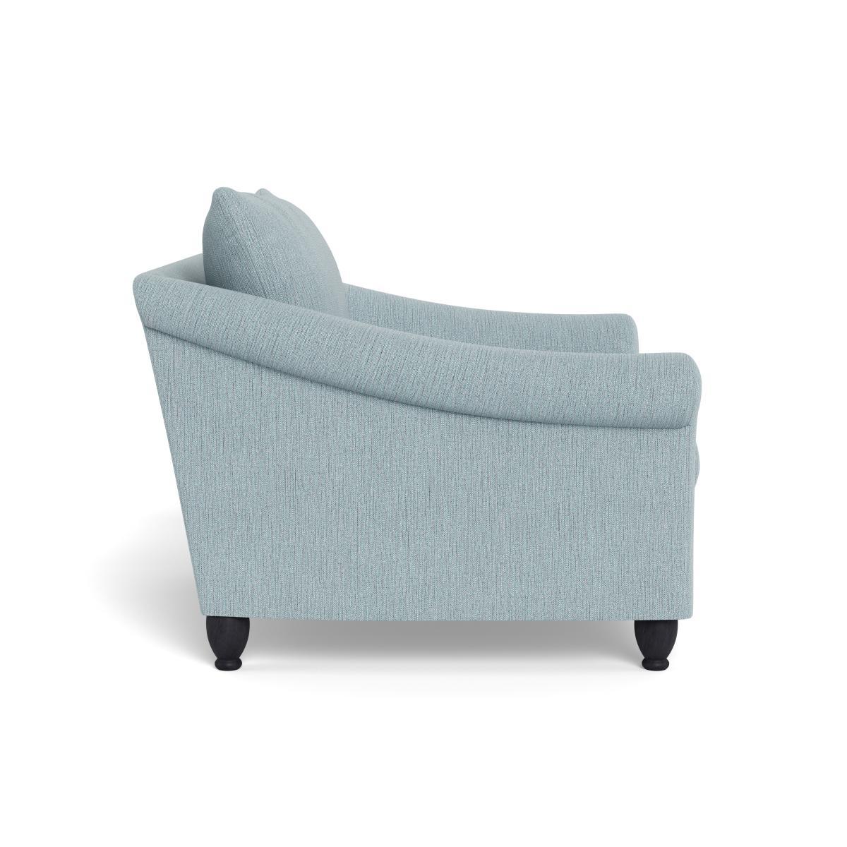 Heal's Devon Loveseat Smart Linen Mix Duck Egg Black Stain Beech Feet - Heal's UK Furniture – image 3