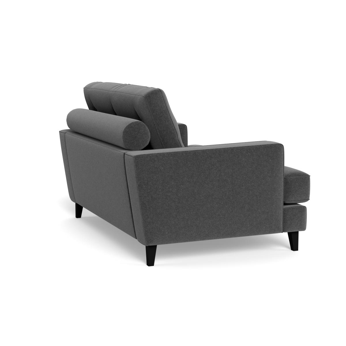 Heal's Mistral Loveseat Melton Wool Granite Black Feet – image 5
