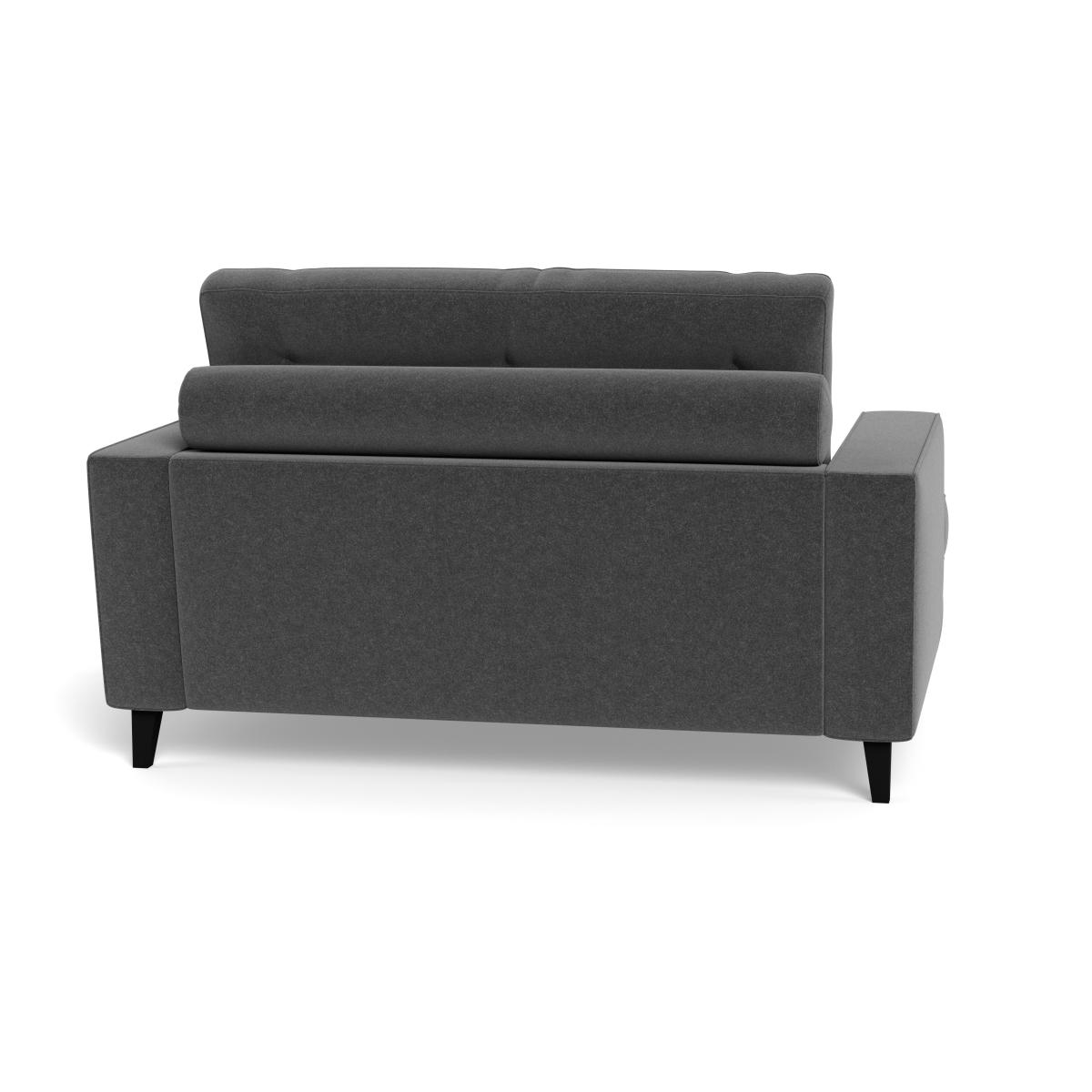Heal's Mistral Loveseat Melton Wool Granite Black Feet – image 6