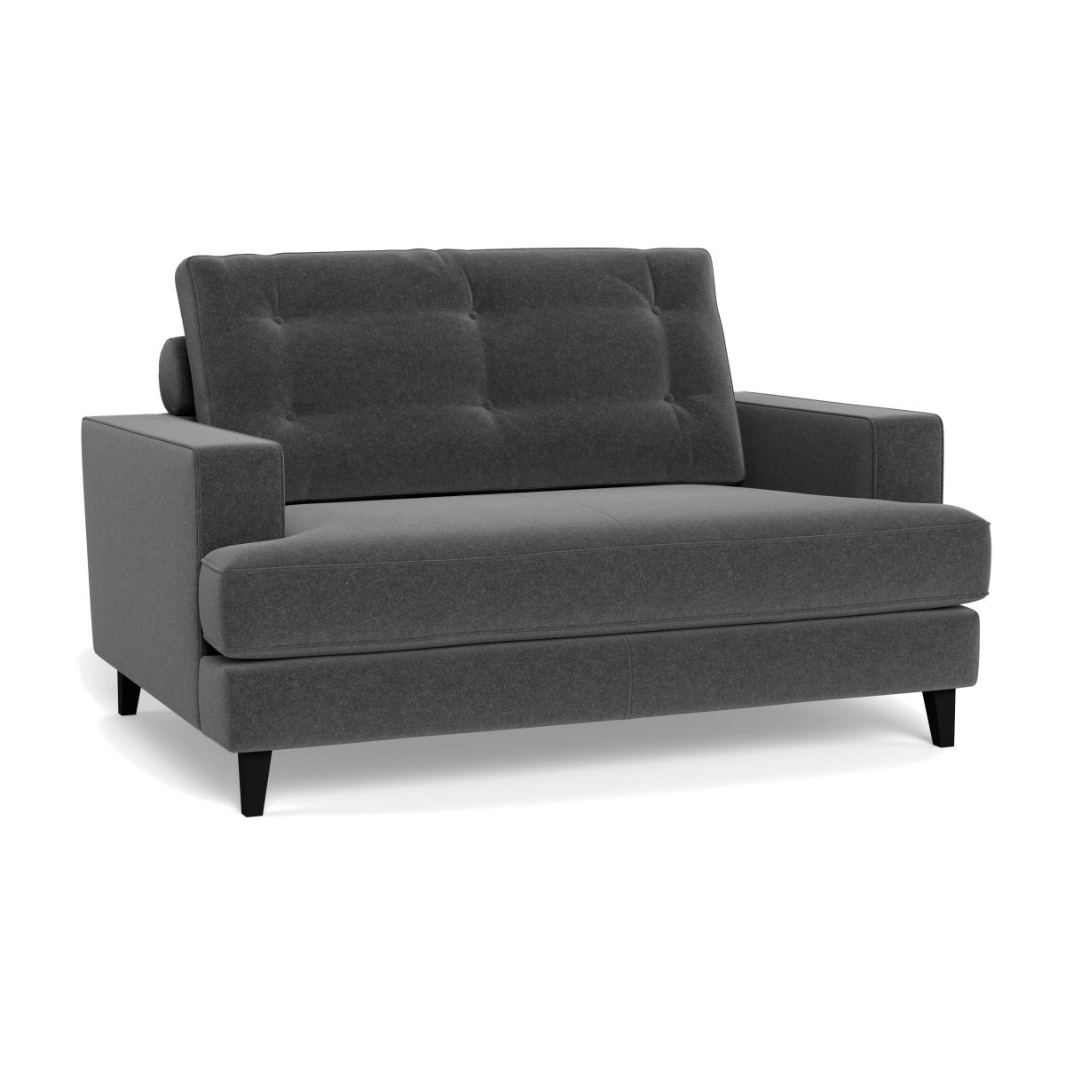 Heal's Mistral Loveseat Melton Wool Granite Black Feet – image 1