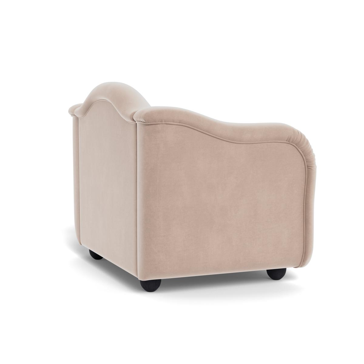 Heal's Tetbury Loveseat Smart Velvet Pebble Natural Beech Feet – image 5