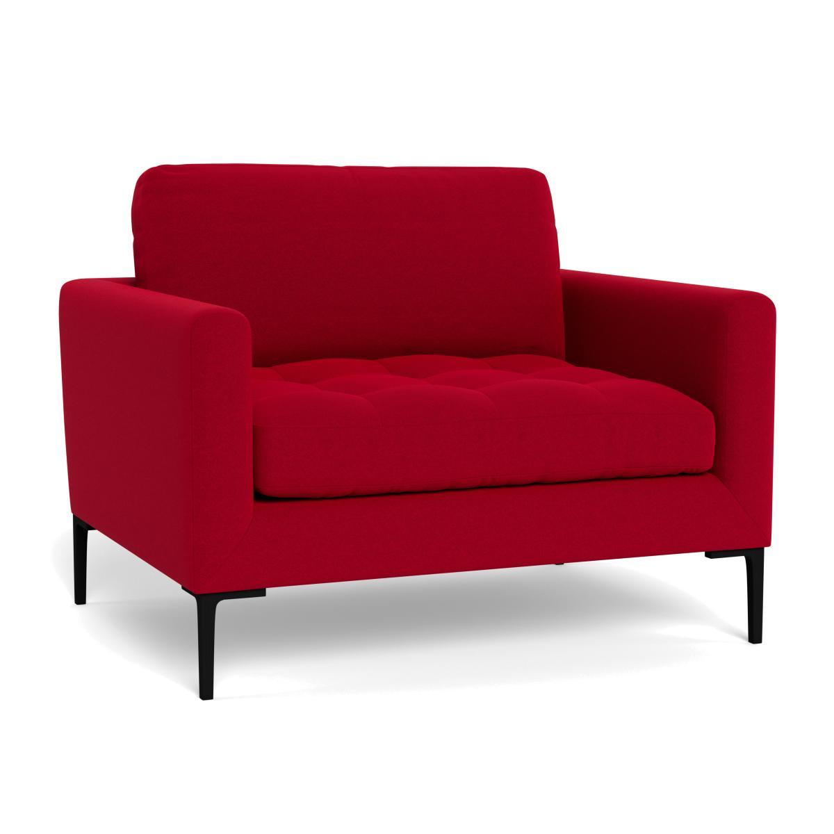 Heal's Eton Loveseat Melton Wool Red Oxide Black Feet - Heal's UK Furniture – image 1