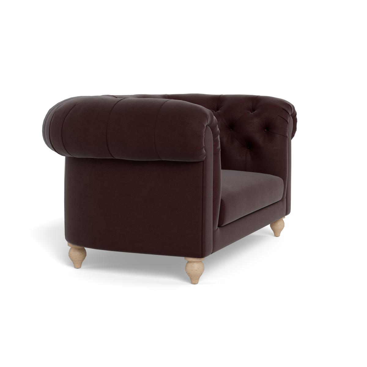Heal's Fitzrovia Loveseat Smart Luxe Velvet Acorn Black Painted Oak Feet – image 3