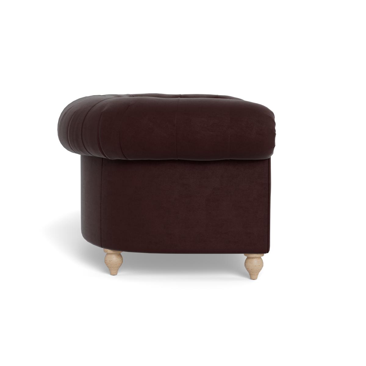 Heal's Fitzrovia Loveseat Smart Luxe Velvet Acorn Black Painted Oak Feet – image 4