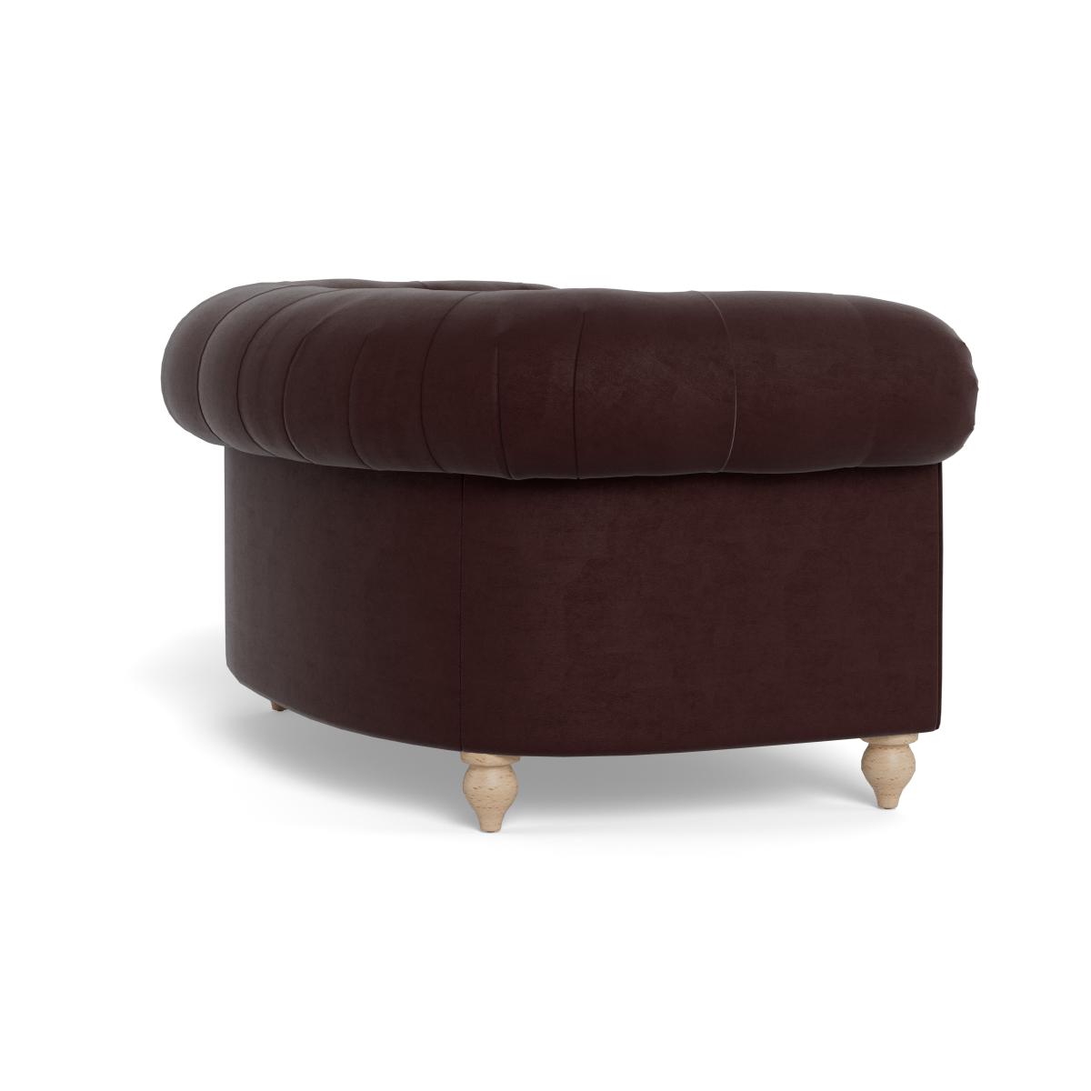 Heal's Fitzrovia Loveseat Smart Luxe Velvet Acorn Black Painted Oak Feet – image 5