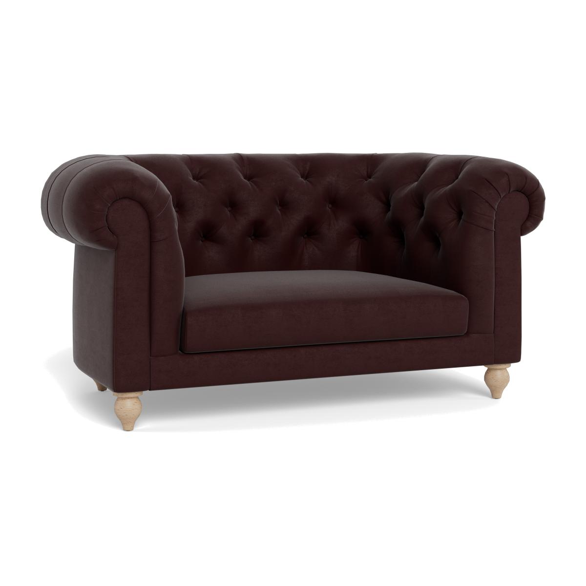 Heal's Fitzrovia Loveseat Smart Luxe Velvet Acorn Black Painted Oak Feet – image 1