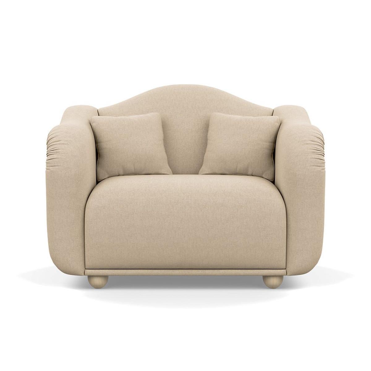 Heal's Tetbury Loveseat Brushed Cotton Oat Natural Beech Feet – image 2