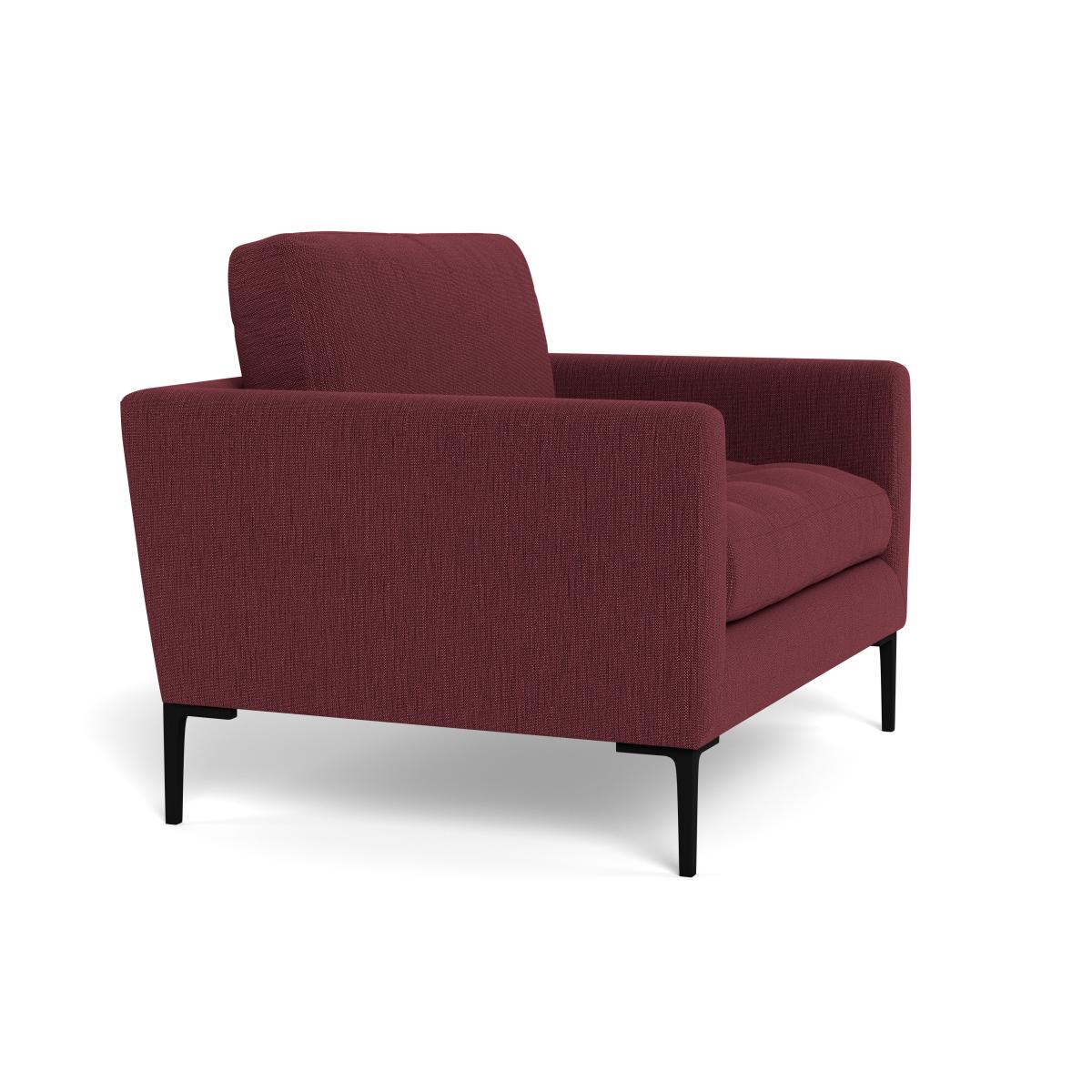 Heal's Eton Loveseat Smart Linen Mix Maroon Black Feet – image 3