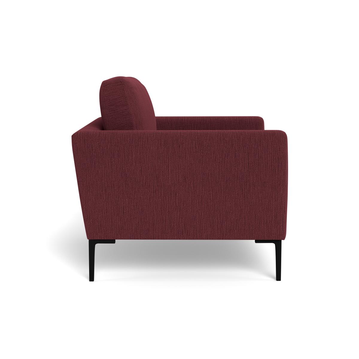 Heal's Eton Loveseat Smart Linen Mix Maroon Black Feet – image 4