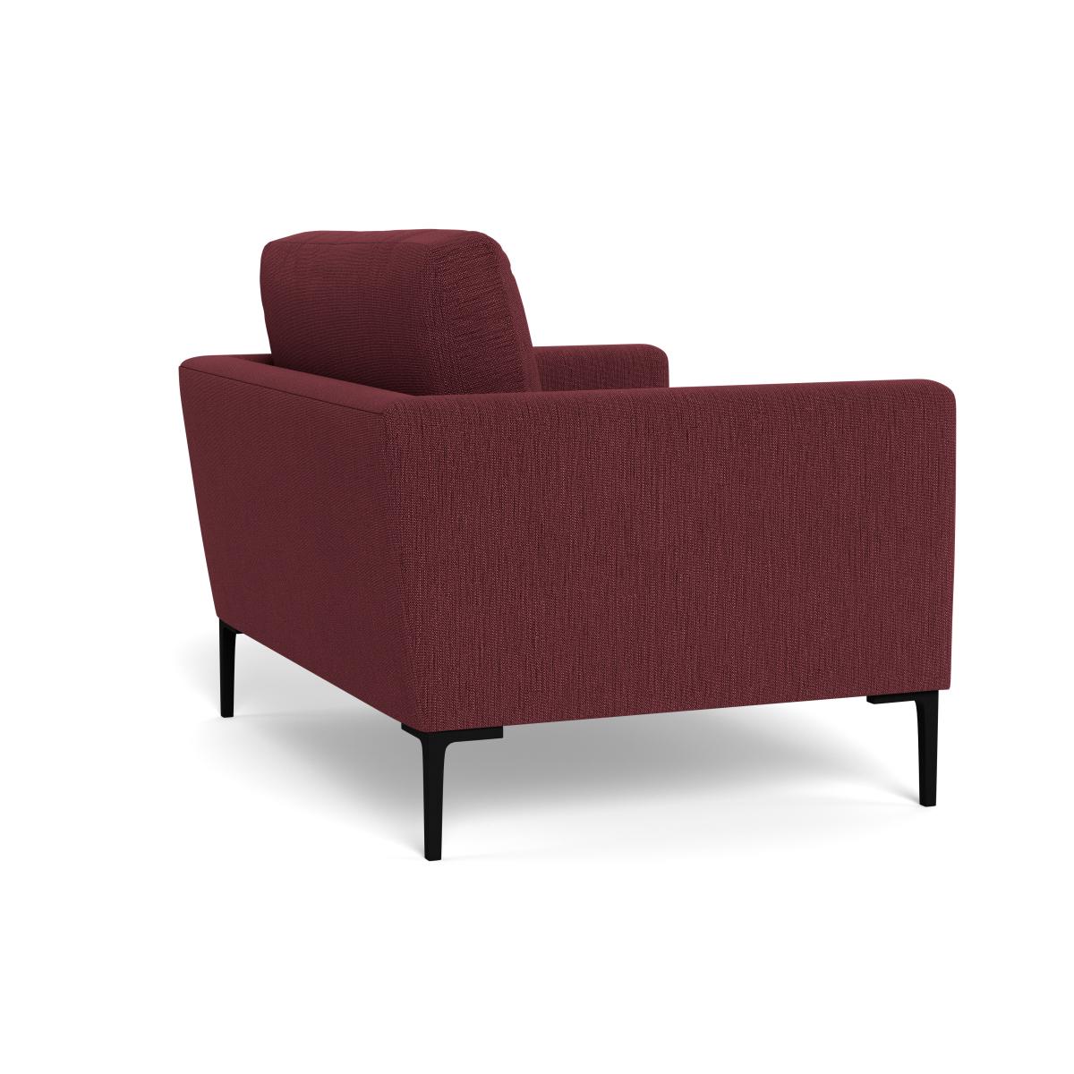 Heal's Eton Loveseat Smart Linen Mix Maroon Black Feet – image 5