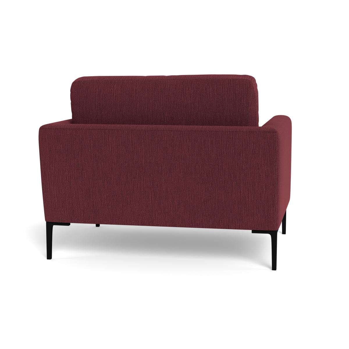 Heal's Eton Loveseat Smart Linen Mix Maroon Black Feet – image 6