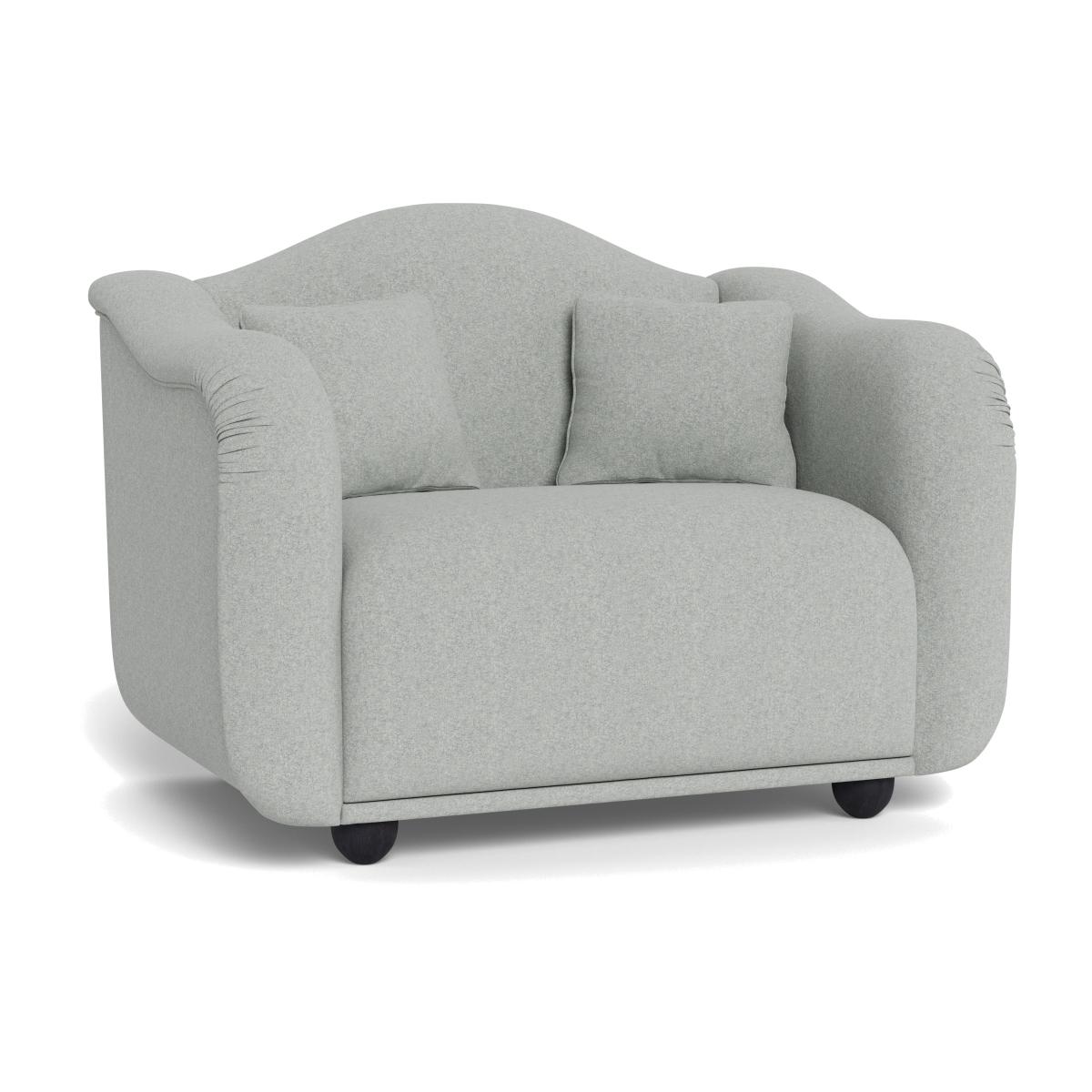 Heal's Tetbury Loveseat Melton Wool Limestone Natural Beech Feet – image 1