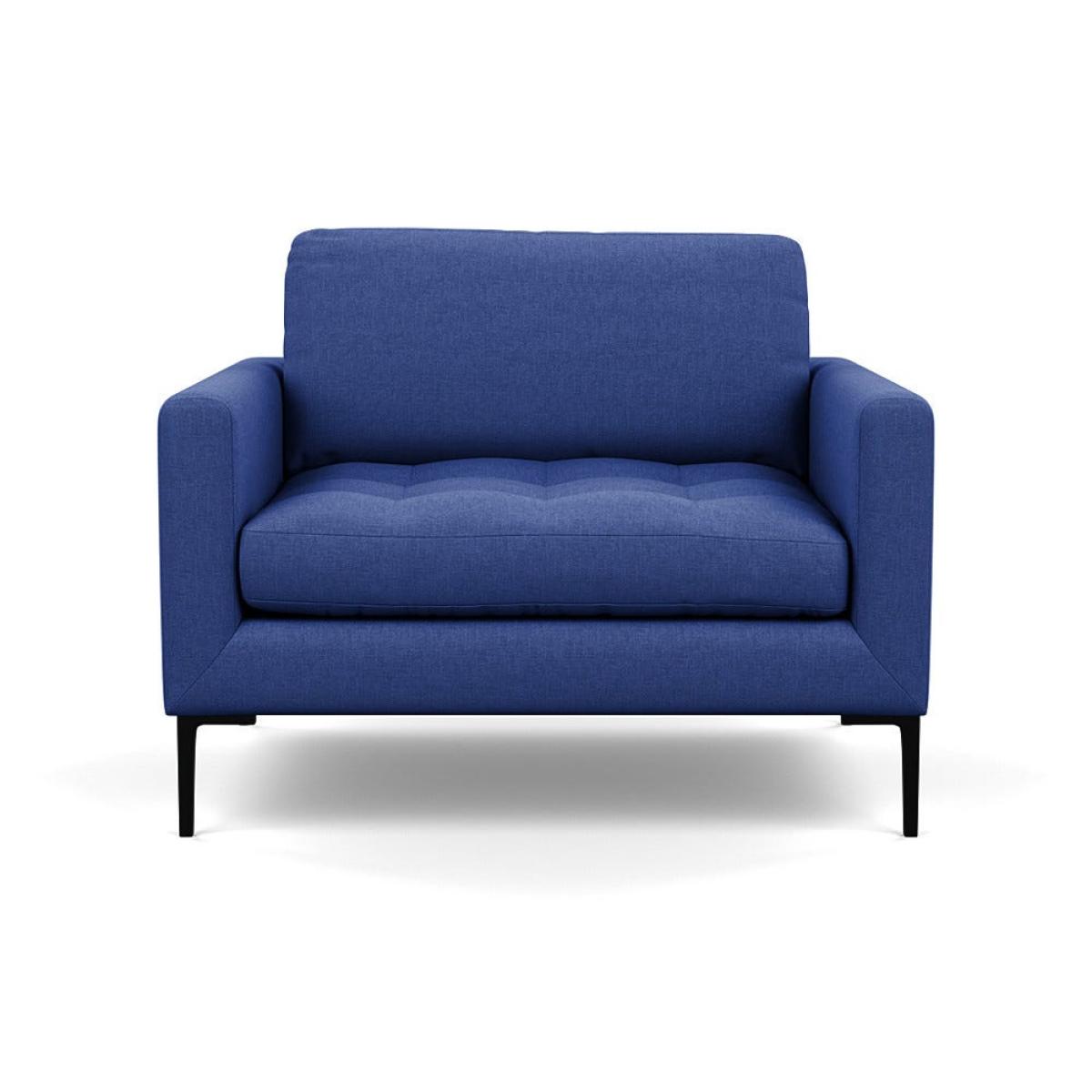 Heal's Eton Loveseat Brushed Cotton Cobalt Black Feet – image 2