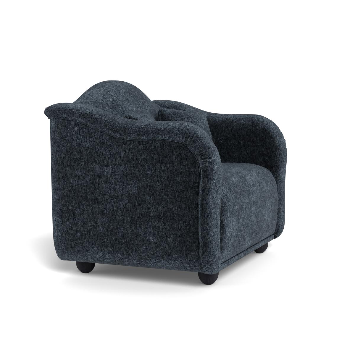 Heal's Tetbury Loveseat Boucle Velvet Space Black Beech Feet – image 2