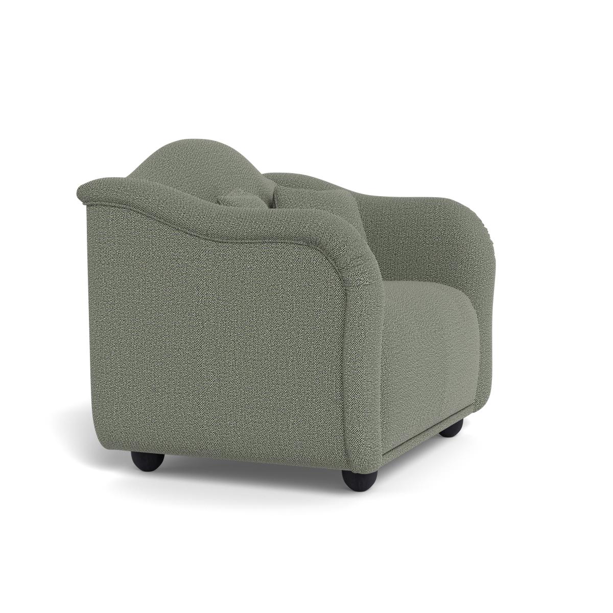 Heal's Tetbury Loveseat Boucle Tweed Lapis Black Beech Feet – image 2