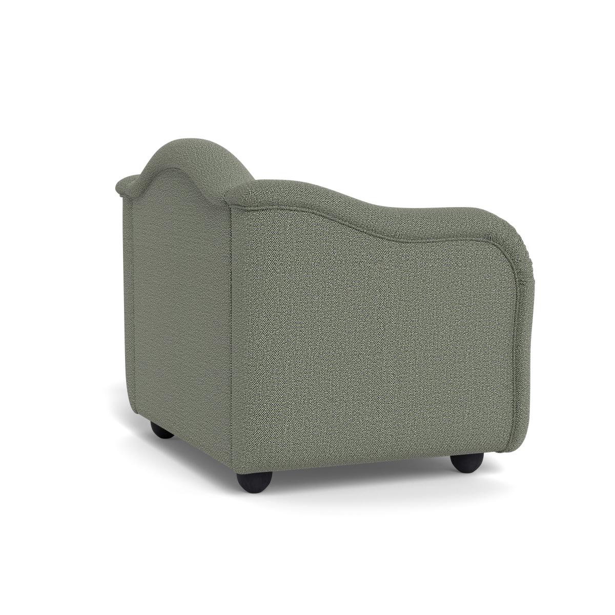Heal's Tetbury Loveseat Boucle Tweed Lapis Black Beech Feet – image 4