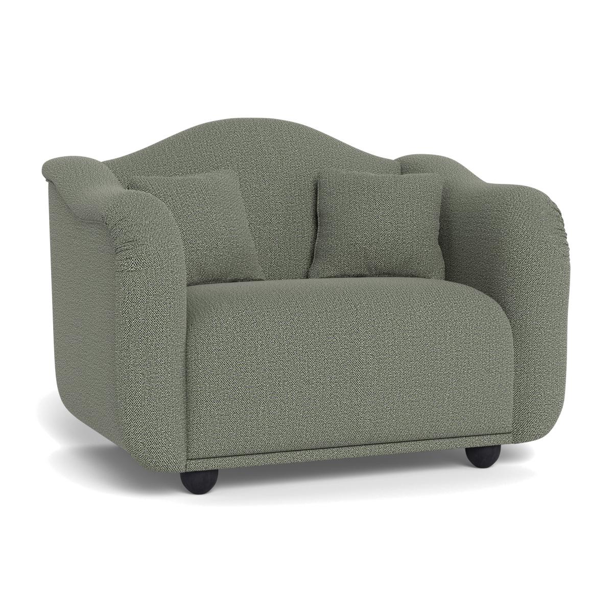 Heal's Tetbury Loveseat Boucle Tweed Lapis Black Beech Feet – image 1